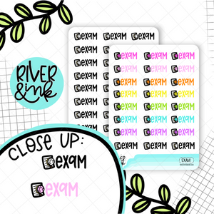 Exam | Hand Lettered Planner Stickers
