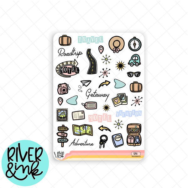 Getaway | Weekly Vertical Planner Stickers Kit