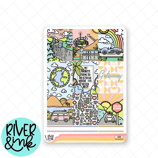 Getaway | Weekly Vertical Planner Stickers Kit