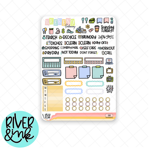Getaway | Hobonichi Cousin l Planner Stickers Kit