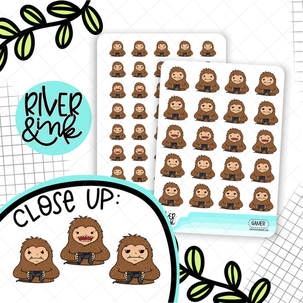 Gamer Biggie Sass Planner Character | Hand Drawn Planner Stickers