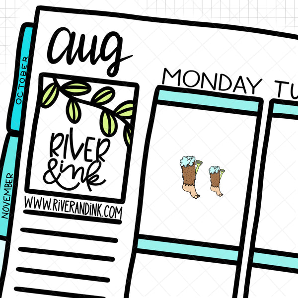 Hairy Legs Biggie Sass Planner Character | Planner Stickers