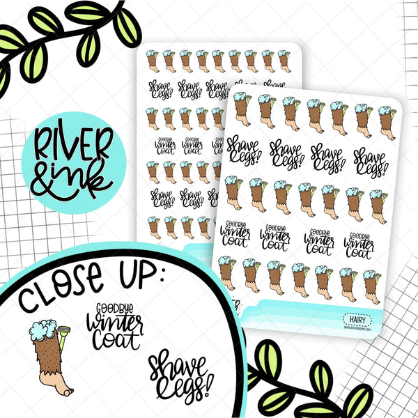 Hairy Legs Biggie Sass Planner Character | Planner Stickers
