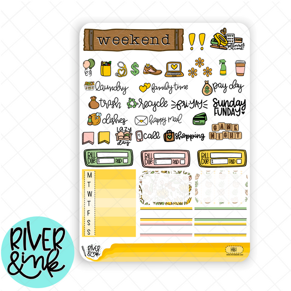 Honey Bear | Weekly Vertical Planner Stickers Kit