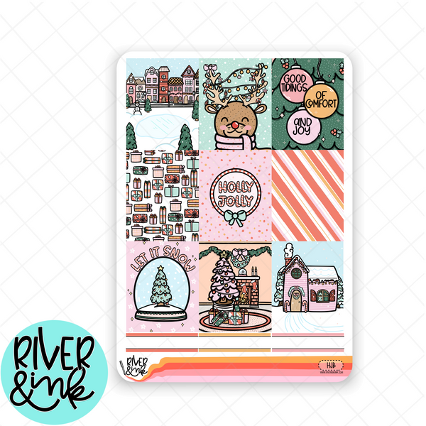 Holly Jolly Christmas | Weekly Vertical Planner Stickers Kit