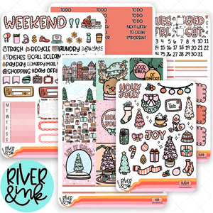 Holly Jolly Christmas | Weekly Vertical Planner Stickers Kit