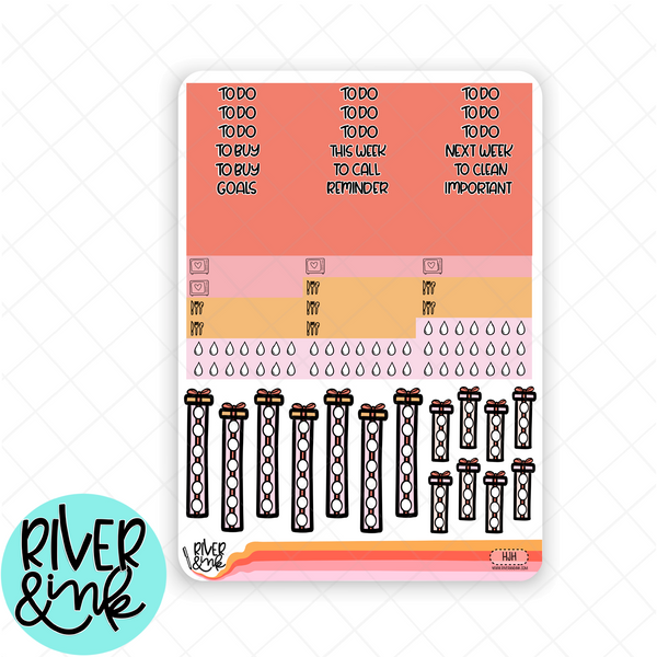 Holly Jolly Christmas | Weekly Vertical Planner Stickers Kit