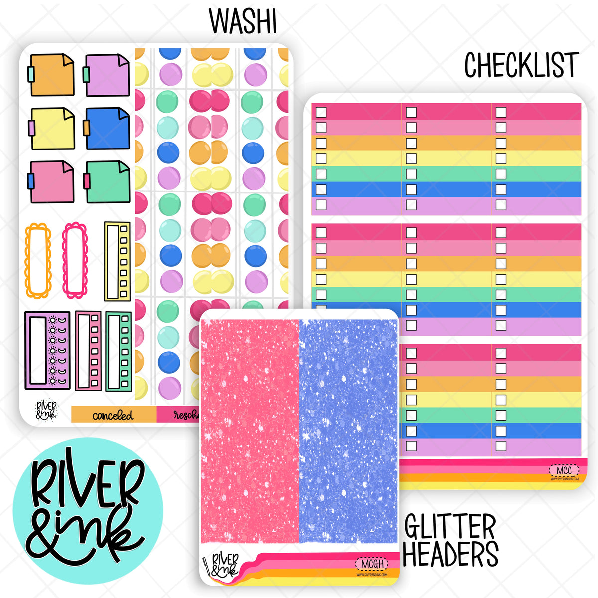 Make and Create | Weekly Vertical Planner Stickers Kit Add Ons – River ...