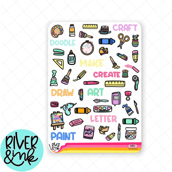 Make and Create| Weekly Vertical Planner Stickers Kit