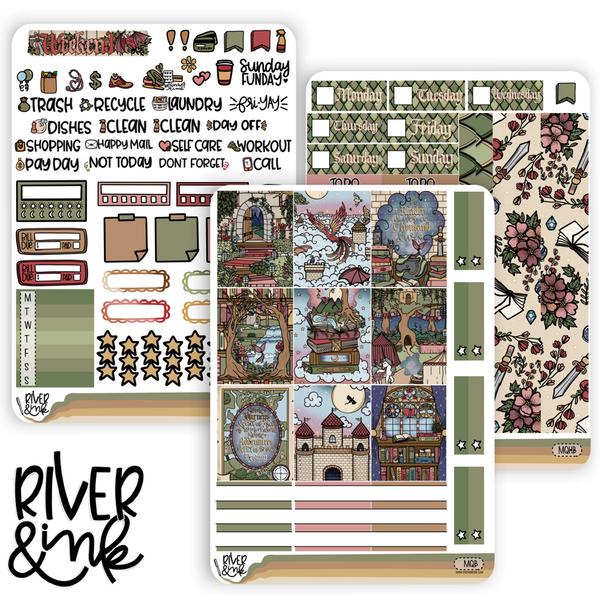 Magical Quest Fantasy Book | Hobonichi Cousin Planner Stickers Kit