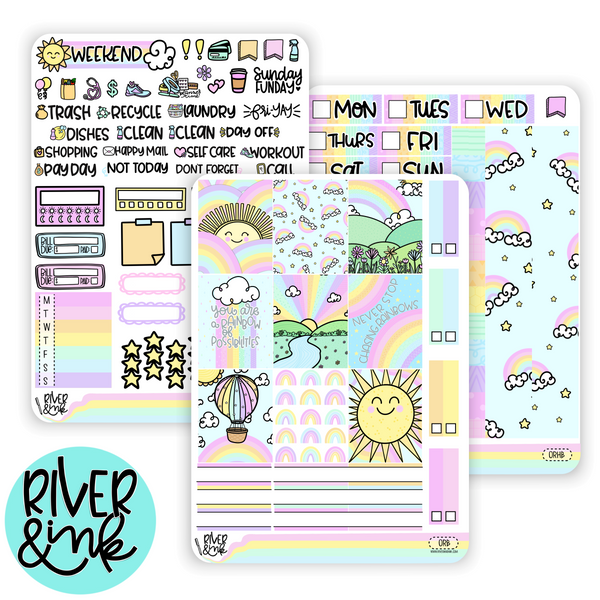 Over The Rainbow | Hobonichi Cousin l Planner Stickers Kit
