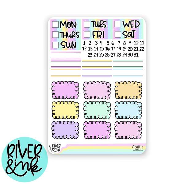 Over The Rainbow | Vertical Stickers Kit Planner Stickers