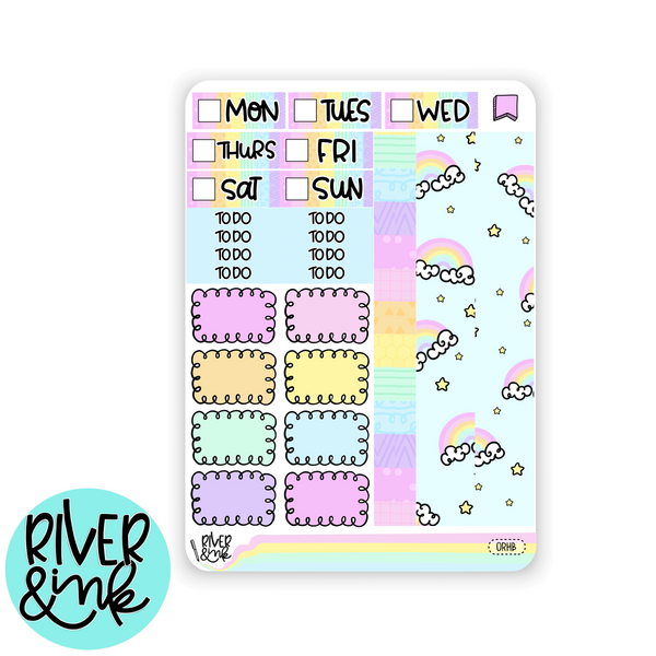 Over The Rainbow | Hobonichi Cousin l Planner Stickers Kit
