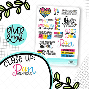 Pansexual Pride Quote | Hand Lettered Planner Stickers
