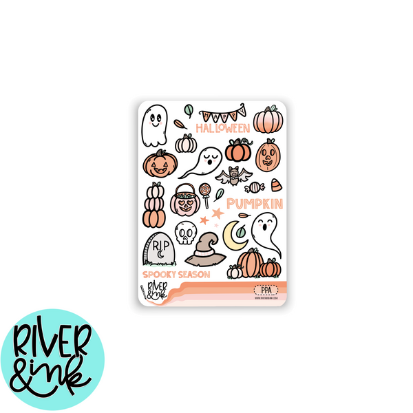 Pumpkin Patch | Vertical Stickers Kit Planner Stickers