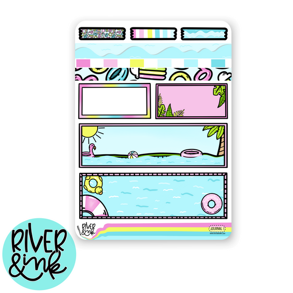 Poolside Paradise | Journaling Stickers Kit