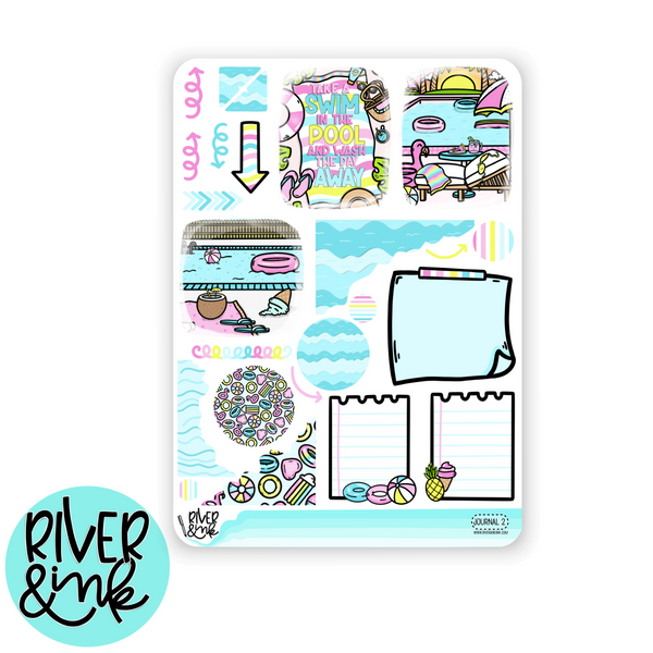 Poolside Paradise | Journaling Stickers Kit