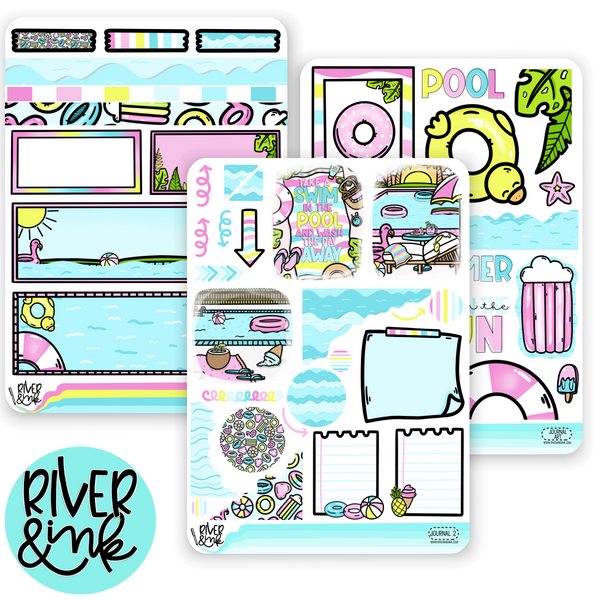 Poolside Paradise | Journaling Stickers Kit