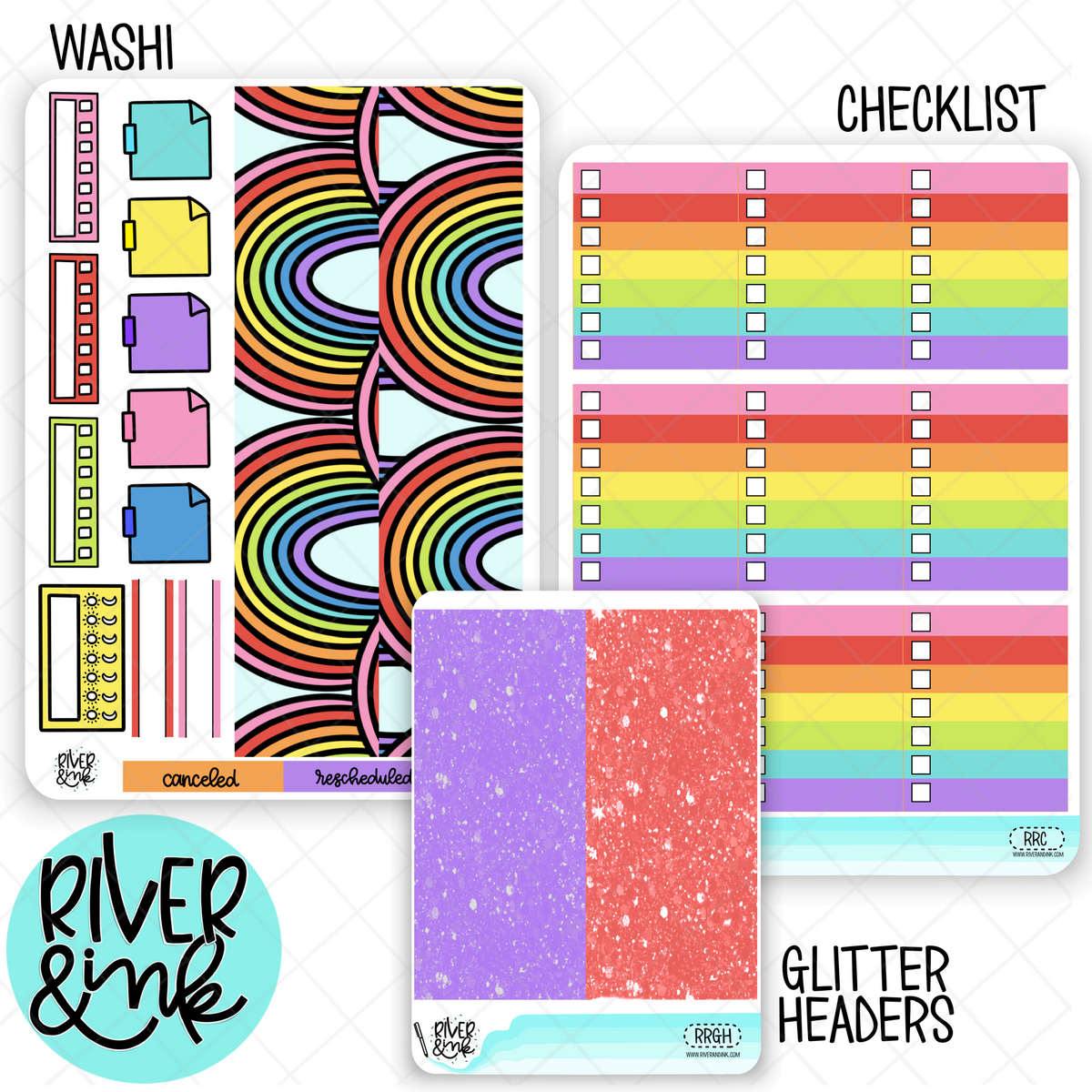 Reading Rainbow | Weekly Vertical Planner Stickers Kit Add Ons – River ...