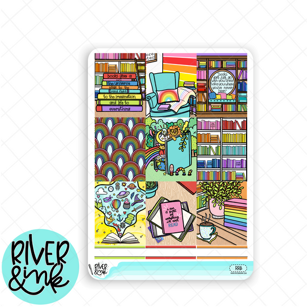 Reading Rainbow| Weekly Vertical Planner Stickers Kit