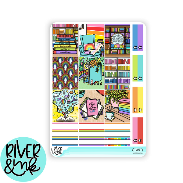 Reading Rainbow | Hobonichi Cousin l Planner Stickers Kit