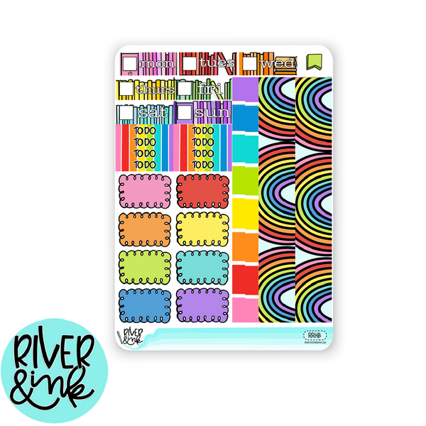 Reading Rainbow | Hobonichi Cousin l Planner Stickers Kit