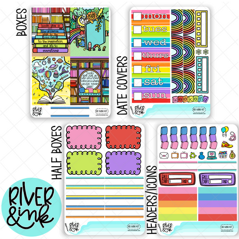 Reading Rainbow | Mini Weekly Planner Stickers Kit