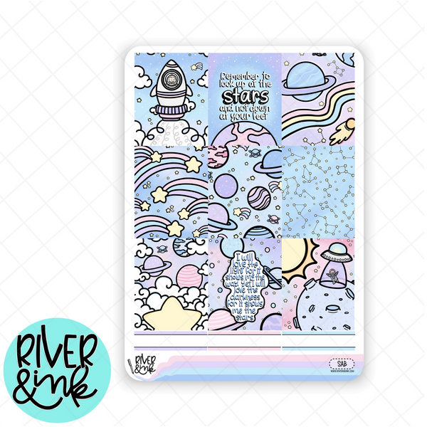 Space Age | Vertical Stickers Kit Planner Stickers