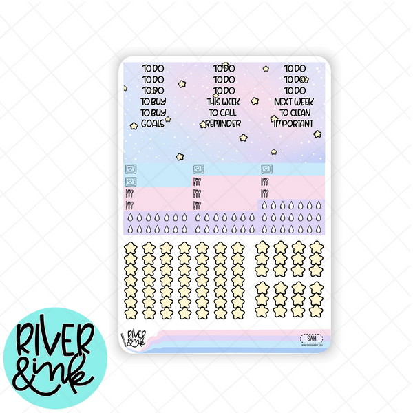 Space Age | Vertical Stickers Kit Planner Stickers