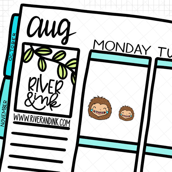 Sassmojis 1 Biggie Sass Planner Characters | Hand Drawn Planner Stickers