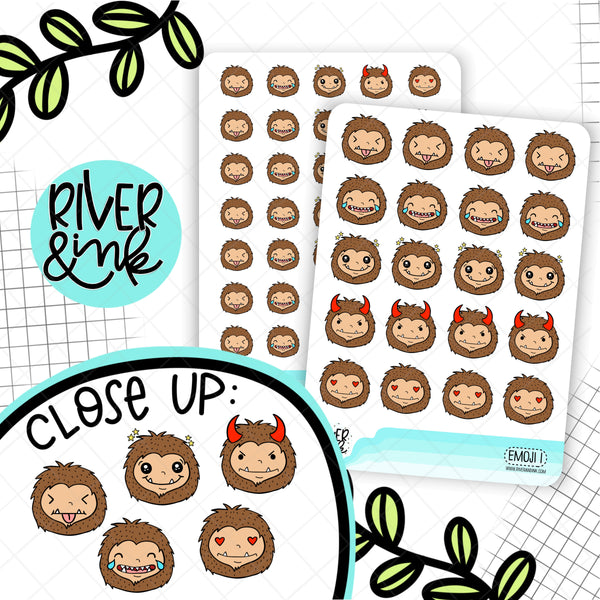 Sassmojis 1 Biggie Sass Planner Characters | Hand Drawn Planner Stickers