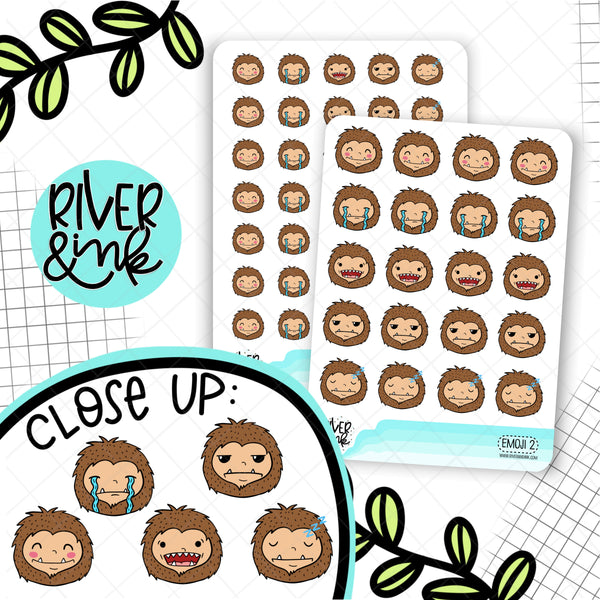 Sassmojis 2 Biggie Sass Planner Characters | Hand Drawn Planner Stickers