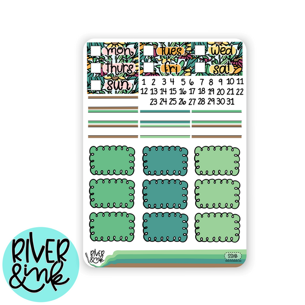 Seeds and Soil Gardening Weekly | Vertical Stickers Kit Planner Stickers