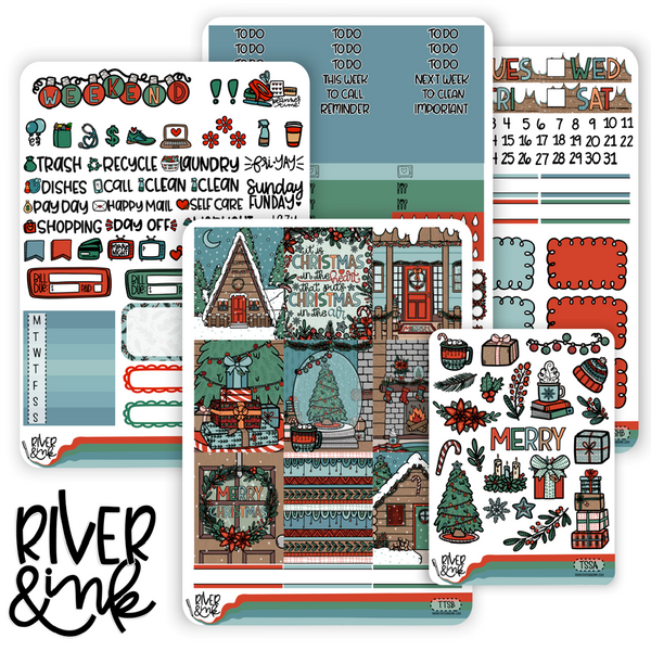 Tis The Season | Vertical Stickers Kit Planner Stickers