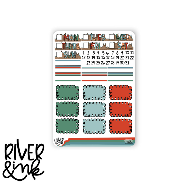 Tis The Season | Vertical Stickers Kit Planner Stickers