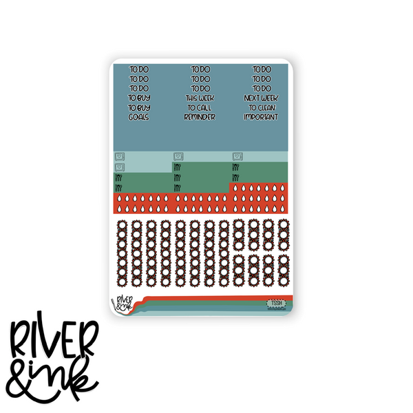 Tis The Season | Vertical Stickers Kit Planner Stickers