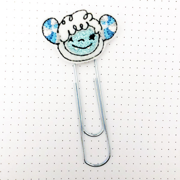 Ygritte the Yeti Felt Paper Clip