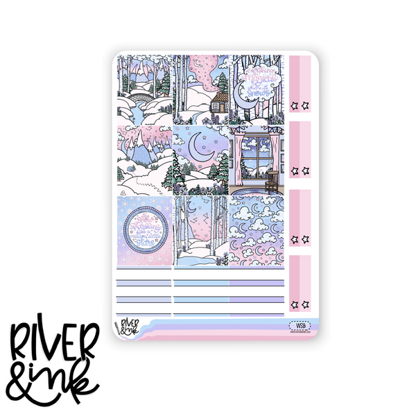 Winter Skies | Hobonichi Cousin l Planner Stickers Kit