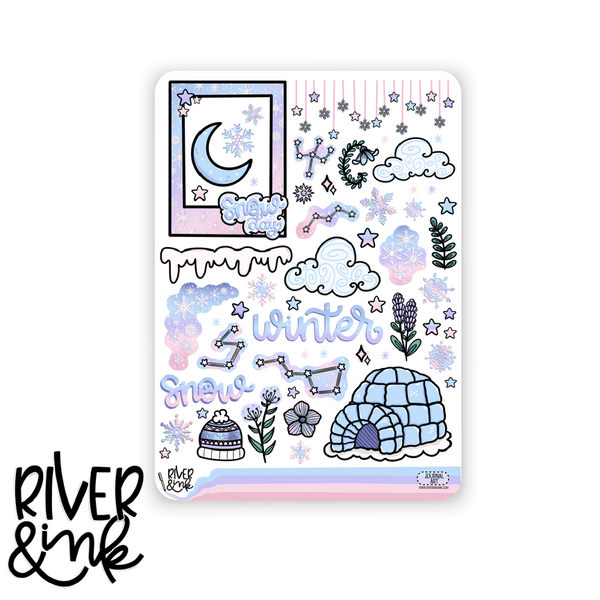 Winter Skies | Journaling Stickers Kit
