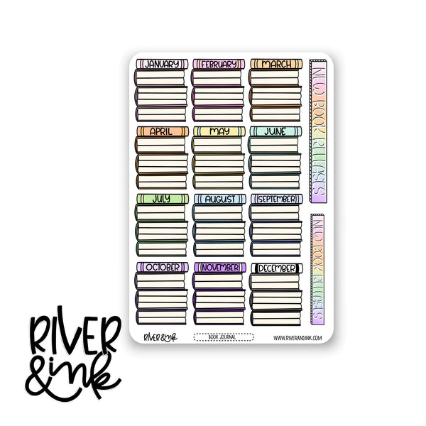 *DIGITAL* 2024 New Book Releases Monthly Tracker Book Journaling Full Sheet | Hand Drawn Planner Stickers