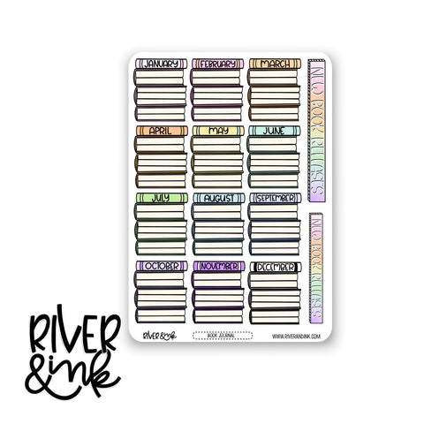 2024 New Book Releases Monthly Reading Tracker Book Journaling Full Sheet | Hand Drawn Planner Stickers