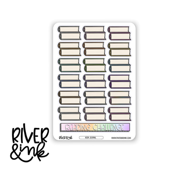 *DIGITAL* 2024 Blank Reading Challenge Tracker Journaling Full Sheet | Hand Drawn Planner Stickers