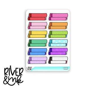 2025 Reading Challenge Add On Book Journaling Full Sheet | Hand Drawn Planner Stickers