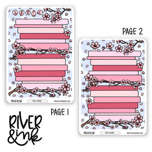 2025 April Reading Tracker Book Journaling Full Sheet | Hand Drawn Planner Stickers