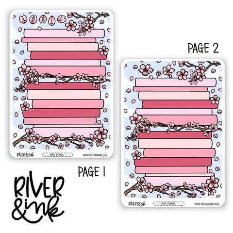 2025 April Reading Tracker Book Journaling Full Sheet | Hand Drawn Planner Stickers