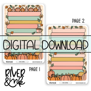 *DIGITAL* 2025 November Tracker Book Journaling Full Sheet | Hand Drawn Planner Stickers