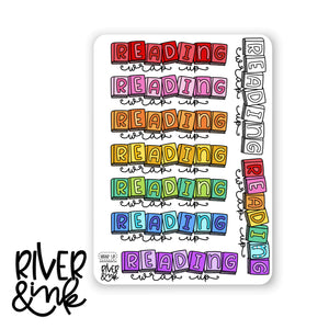 2025 Reading Wrap Up Headers Book Journaling Full Sheet | Hand Drawn Planner Stickers