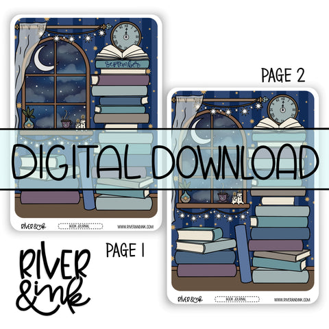 *DIGITAL* 2025 September Tracker Book Journaling Full Sheet | Hand Drawn Planner Stickers