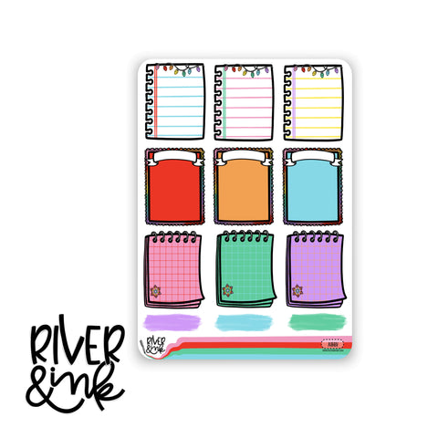 All Is Bright Christmas Variety Full Boxes | Hand Drawn Planner Stickers