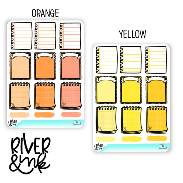 Variety Rainbow Full Boxes | Hand Drawn Planner Stickers